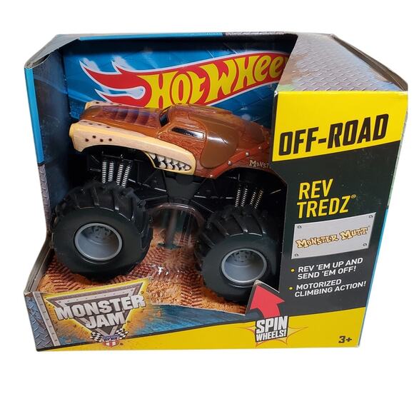 Hot Wheels Monster Jam Rev Tredz Monster Mutt Monster Truck 1:43 W2518 - Picture 1 of 2